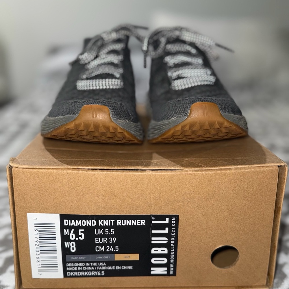 NOBULL Gray and Brown Diamond Knit Runners